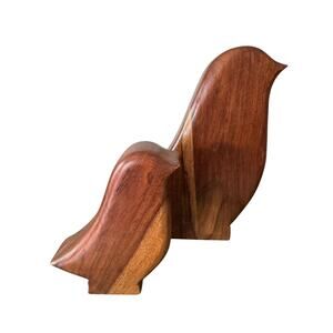 Vintage West Elm Carved Solid Wood Modernist Birds